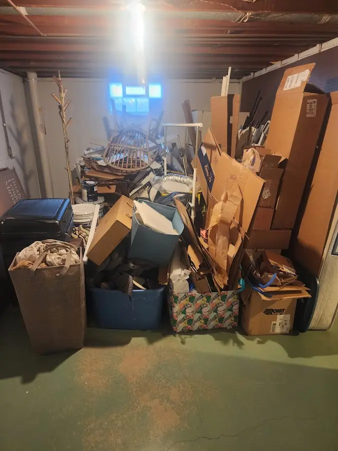 Roll-off dumpster container at job site for Construction Dumpster Rental in Wesleyville